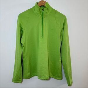 Patagonia R Pullover Womens L Green Quarter Zip Polartec Grid Regulator Base